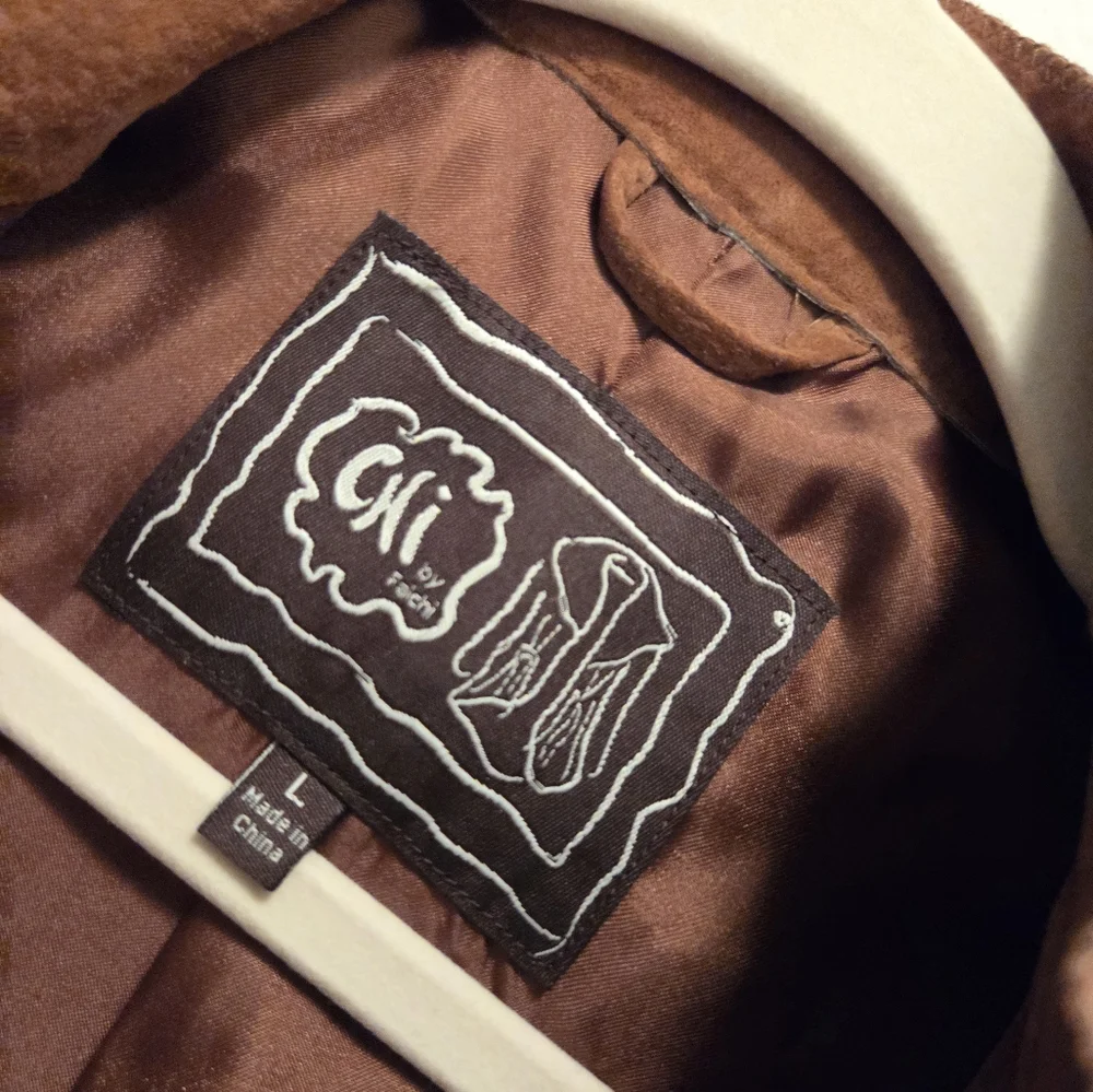 CHI by Falchi Tan Leather Studded Jacket NWT L - Picture 8 of 16